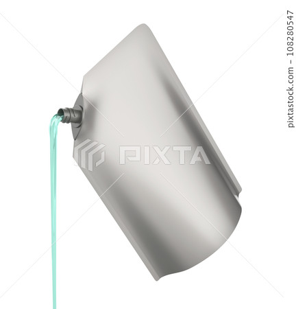 Pouring liquid soap from the doypack 108280547