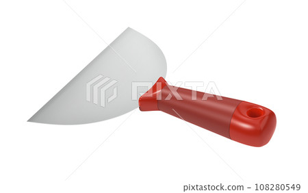 Putty knife with red plastic handle 108280549