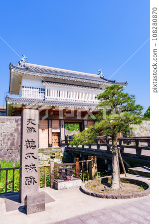 Restored Goromon Gate of Tsurumaru Castle (Kagoshima Castle) [Scenery of Kagoshima] *Photographed from a public road outside the premises of the subject 108280870