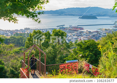 從Koboyama展望台看到的蒲郡城市景觀（愛知縣蒲郡市） 108281677