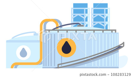 Oil petroleum industry. Petrol storage tank. Petrochemical production. Industrial equipment for gasoline processing. Fuel container and pipes. Refinery manufacturing. Vector concept Oil petroleum industry. Petrol storage tank. Petrochemical production. Industrial equipment for gasoline processing. Fuel container and pipes. Refinery manufacturing. Vector concept 108283129
