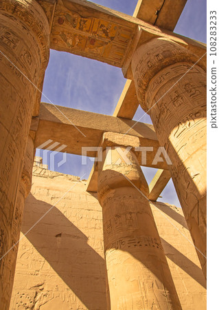 Great Hypostyle Hall at the Temples of Karnak. Luxor, Egypt. 108283233