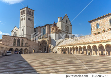 Lower Square of St Francis in Assisi. Umbria. Italy. 108283238