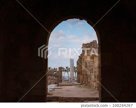 travel to ancient city of Side, Antalya coast of Turkey in tourist low season. travel to ancient city of Side, Antalya coast of Turkey in tourist low season. 108284267