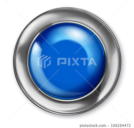 Big button with metallic border 108284472
