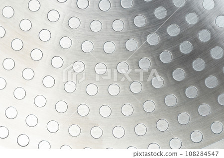 Chrome metal background with circles 108284547