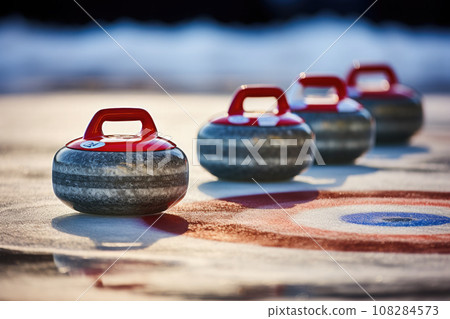 curling stones on ice curling stones on ice 108284573