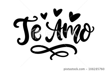 I Love You in Spanish Lettering for Valentines Day 108285760