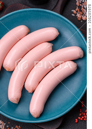 Delicious fresh vegetarian sausage or sausage made from vegetable protein tofu or seitan Delicious fresh vegetarian sausage or sausage made from vegetable protein tofu or seitan 108285978