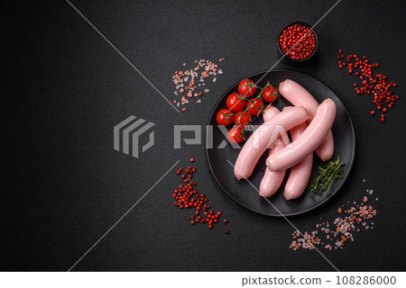 Delicious fresh vegetarian sausage or sausage made from vegetable protein tofu or seitan 108286000