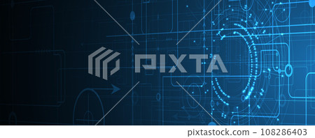 Technology abstract futuristic background for internet business. Big data concept. Technology abstract futuristic background for internet business. Big data concept. 108286403