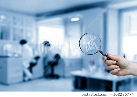 Concept of observation and research of DNA. 108286774