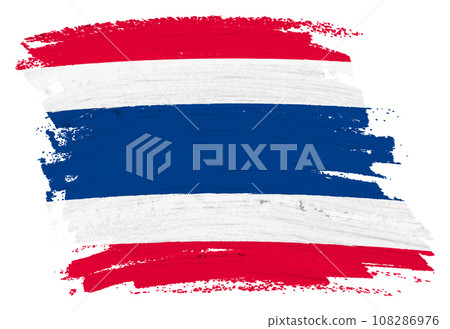 Thailand flag background paint splash illustration with clipping path 108286976