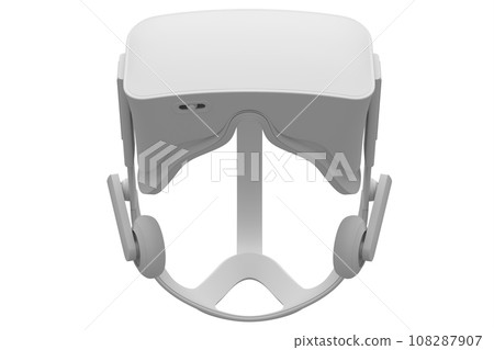 Virtual reality glasses isolated on white monochrome background. 3d render Virtual reality glasses isolated on white monochrome background. 3d render 108287907
