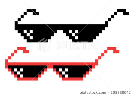 Black Thug Life Meme Glasses In Pixel Art Style 4567680, 40% OFF