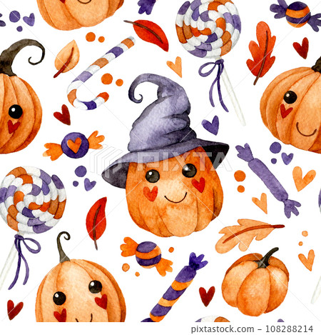 halloween, pattern, pumpkin 108288214