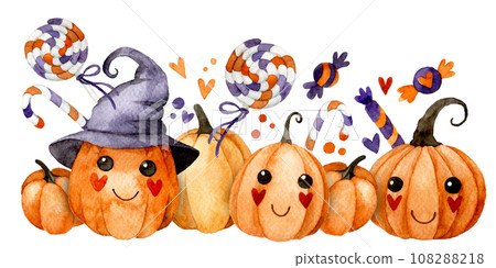 pumpkin, halloween, lollipop 108288218