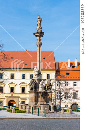Plague Column of Virgin Mary on Hradcany Square, Hradcany, Prague, Czech Republic. 108288889