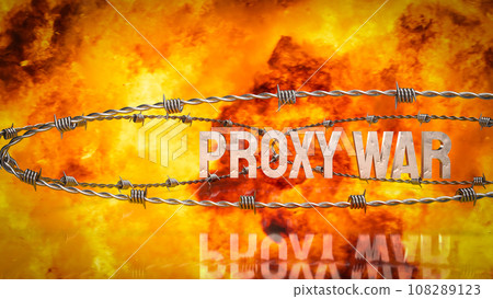 The proxy war on fire Background 3d rendering The proxy war on fire Background 3d rendering 108289123