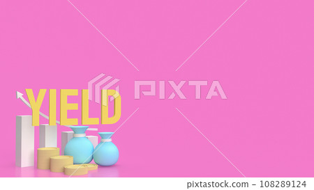 The yield and money bag for Business concept 3d rendering The yield and money bag for Business concept 3d rendering 108289124