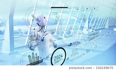 Artificial intelligence works with satellite data. 108289670