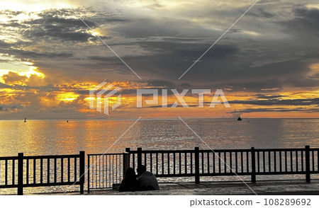 Evening view of Ginowan Seaside Park 108289692