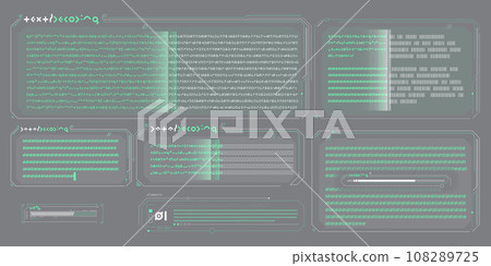 Infographic text vector elements for sci-fi interface. Infographic text vector elements for sci-fi interface. 108289725