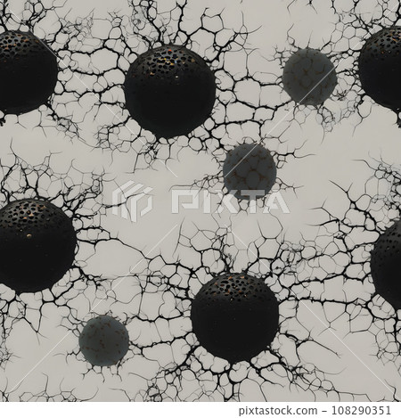 A collection of spherical quantum objects. 108290351