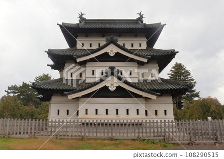 Hirosaki Castle tower moved due to Hikiya construction (Hirosaki City, Aomori Prefecture) 108290515