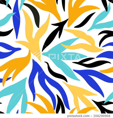 Modern seamless pattern with simple organic abstract elements. Vector illustration Modern seamless pattern with simple organic abstract elements. Vector illustration 108290908