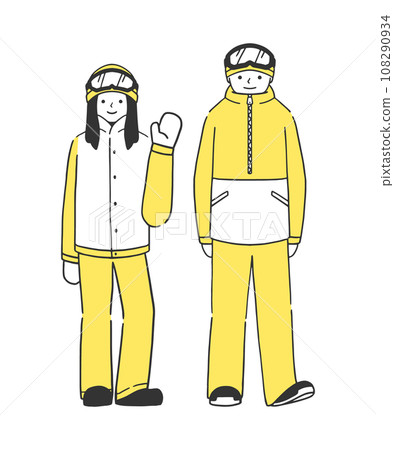 男女情侶穿衣服插畫素材 男女情侶穿衣服插畫素材 108290934