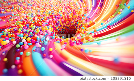 Colorful topping sugar background "AI generated image" 108291510