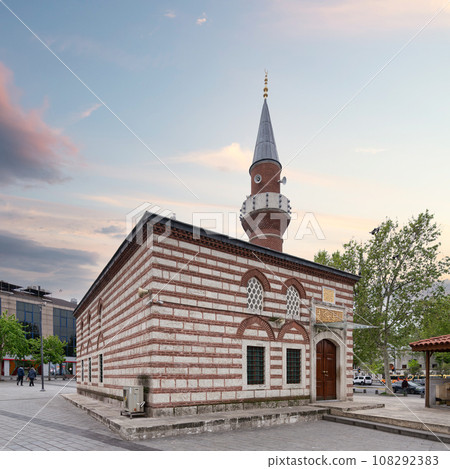 Selman Aga Mosque, an ottoman era historical mosque located in Uskudar Istanbul, Turkey in the early morning 108292383