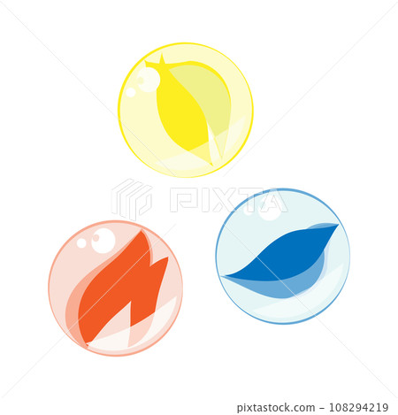 Japanese toy marble illustration material Japanese toy marble illustration material 108294219