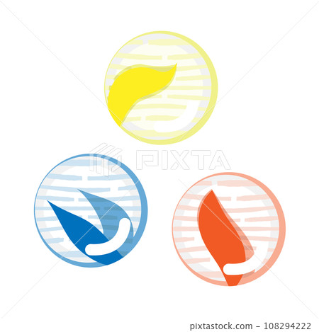 日本老玩具Ohajiki插畫素材 108294222