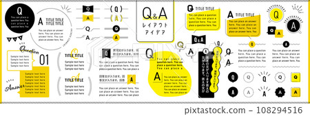 Q&A Layout Idea Set Yellow & Black 108294516