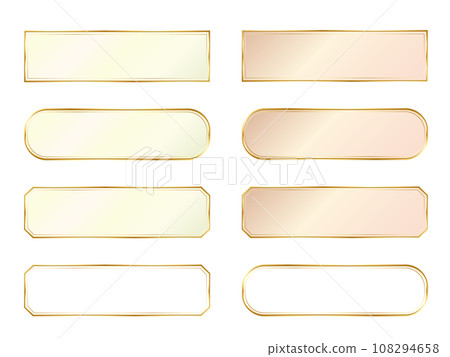 gold shiny plate heading frame gold shiny plate heading frame 108294658