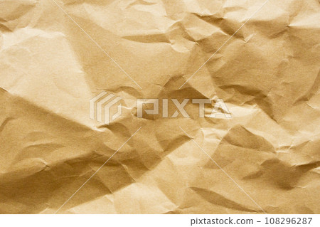 Brown crumpled paper recycled kraft sheet texture background Brown crumpled paper recycled kraft sheet texture background 108296287