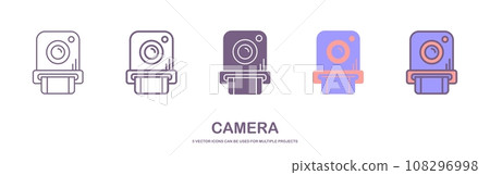 camera icon vector. isolated on white background. 108296998