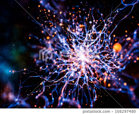 抽象的宇宙背景與閃閃發光的光芒閃爍和網絡:可用的變化 抽象的宇宙背景與閃閃發光的光芒閃爍和網絡:可用的變化 108297480