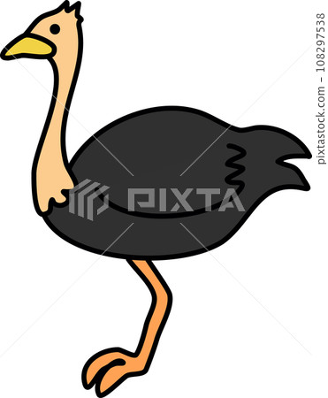 側身鴕鳥的插圖 108297538