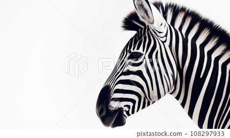 白色背景上的斑馬 白色背景上的斑馬 108297933