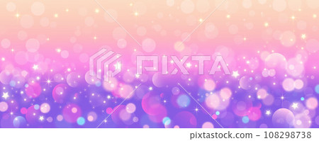Purple unicorn background. Pastel watercolor sky with glitter stars and bokeh. Fantasy galaxy with holographic texture. Magic marble space. Vector Purple unicorn background. Pastel watercolor sky with glitter stars and bokeh. Fantasy galaxy with holographic texture. Magic marble space. Vector 108298738