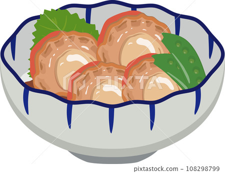 日式小碗煮扇貝 108298799