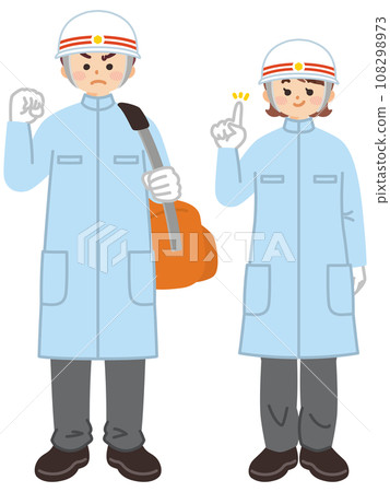 緊急救生員男女醫務工作者全身插畫 108298973
