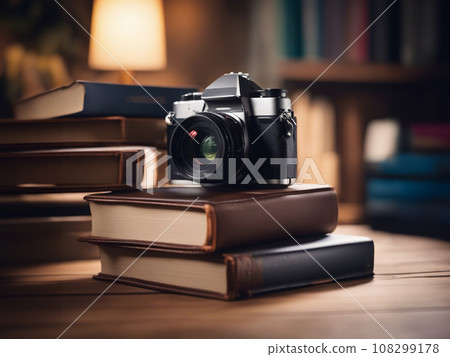 Retro camera and memorable photos 108299178