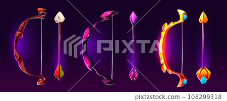 Bow and arrow with magic powers 108299318