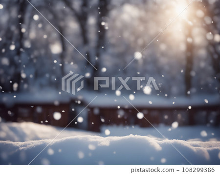 一個下雪的早晨的圖像 一個下雪的早晨的圖像 108299386