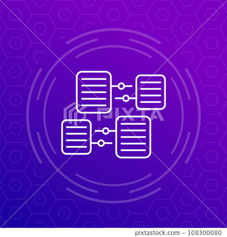 document management line icon for web 108300080