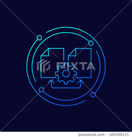 reconciliation of files icon in linear design reconciliation of files icon in linear design 108300115